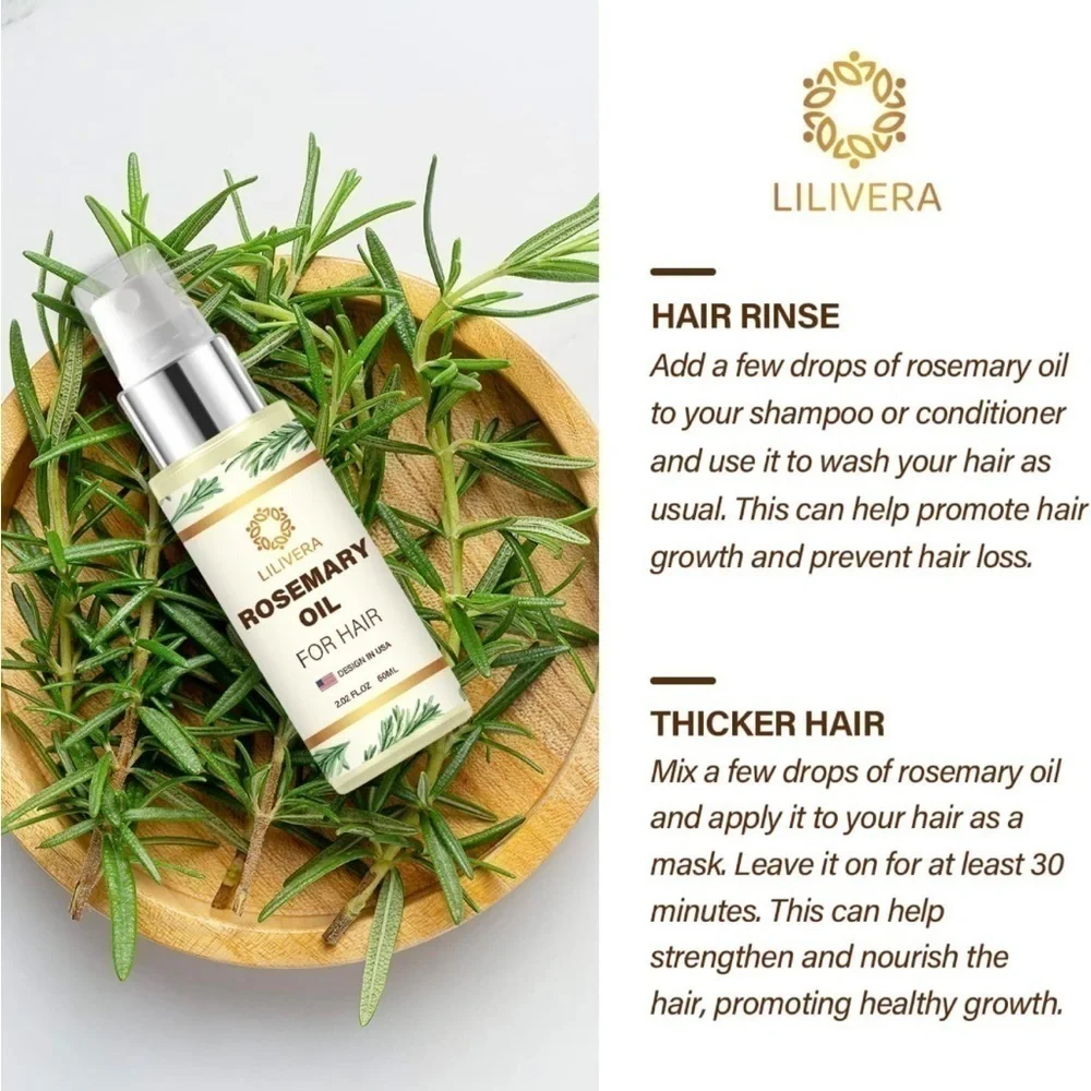 Brand New Rosemary Oil for Hair Growth Nourishes Dry Damaged Hair Treatment